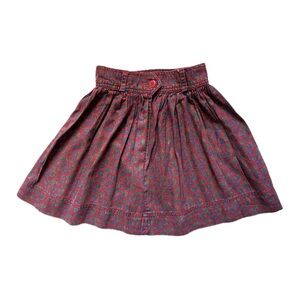 GAP Red + Gray Paisley Skirt - sz XS